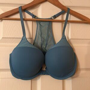 32DD T-Shirt Push-Up Full Coverage Blue Victoria’s Secret Bra Snap in Front